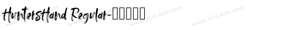 HuntersHand Regular字体转换